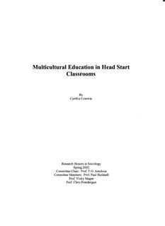 Multicultural Education in Head Start Classrooms