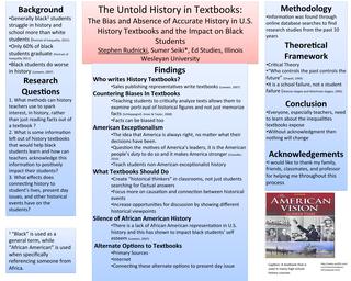 The Untold History in Textbooks: The Bias and Absence of History in U.S. History Textbooks and the Impact on Black Students