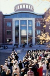 Veiw of the Dedication Ceremony from The Ames Library plaza. by Marc Featherly