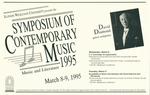 Symposium of Contemorary Music 1995: Music and Literature by School of Music