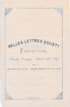 Belles-Lettres Society Exhibition Program by Illinois Wesleyan University